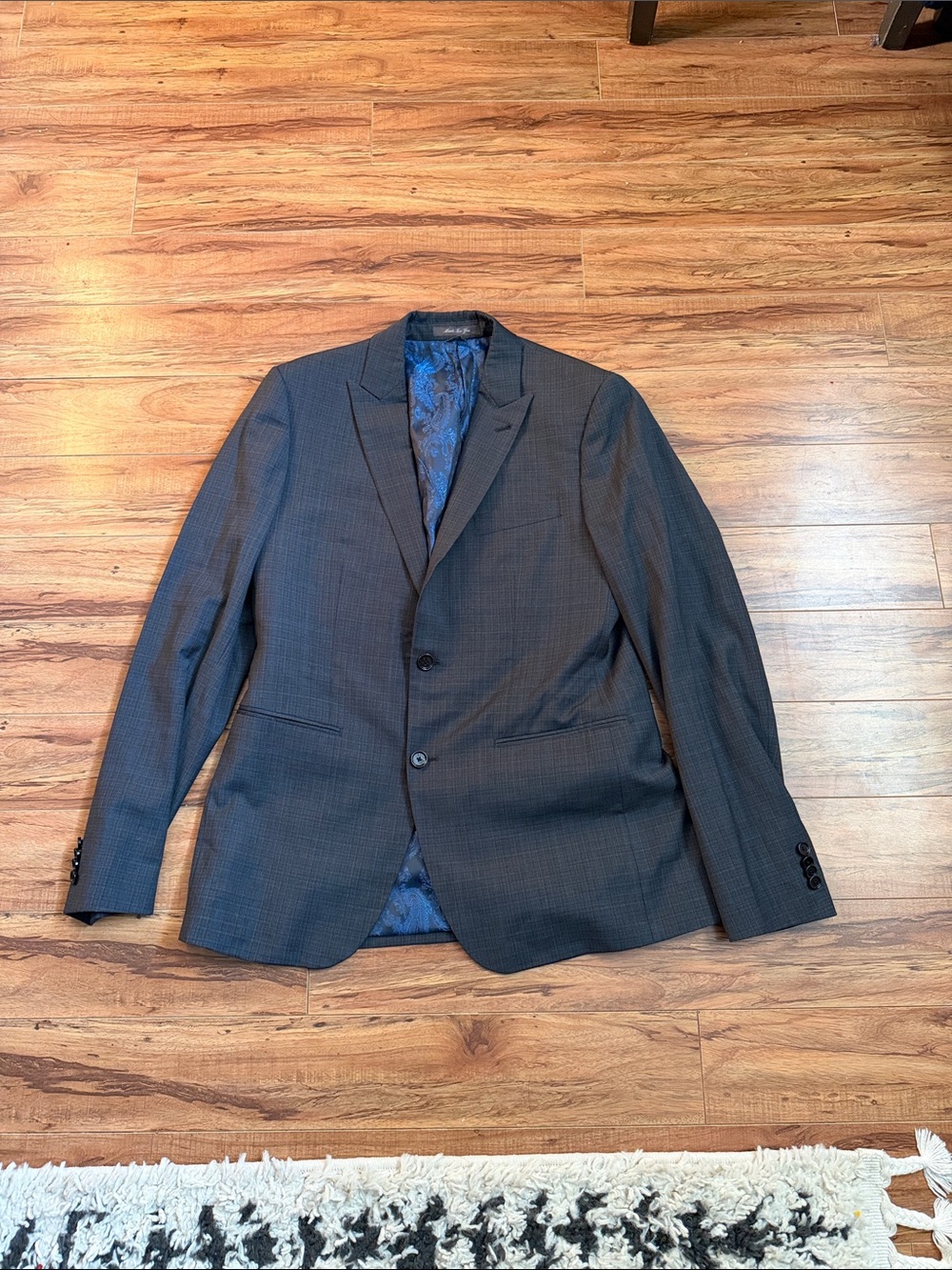 Indochino Men's Dark Gray Two-Button Sport Coat - Classic Tailored Look